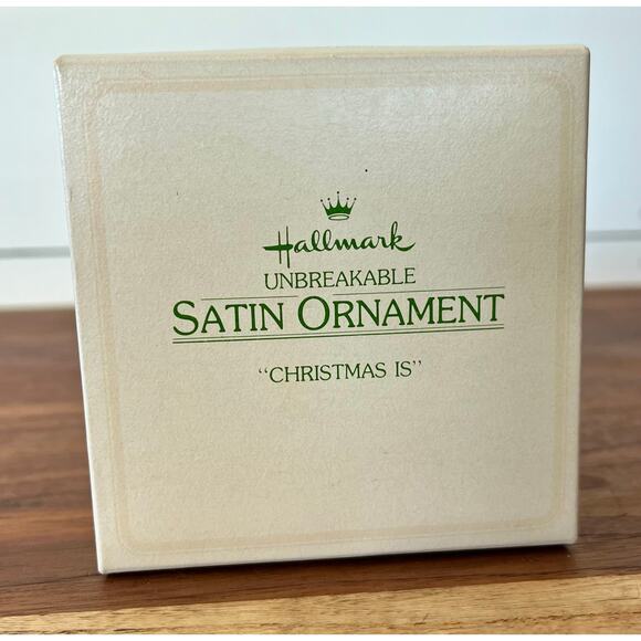 Hallmark Unbreakable Satin Christmas Ornament “Christmas Is” Tree Timmer Collect - Picture 8 of 8